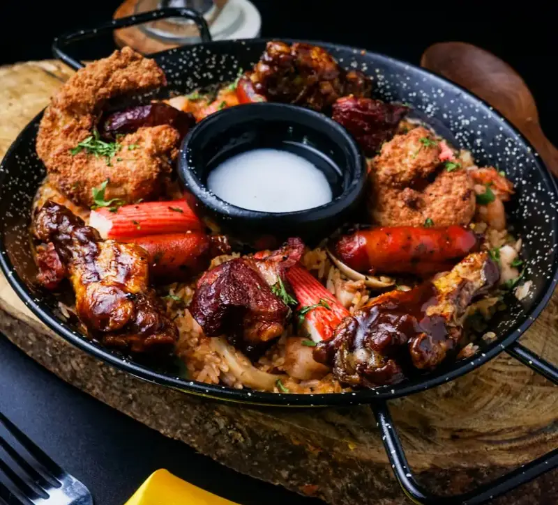 Paella Mixta Acústica (2 Personas) - Acústica Restaurante - Show Bar Palmira